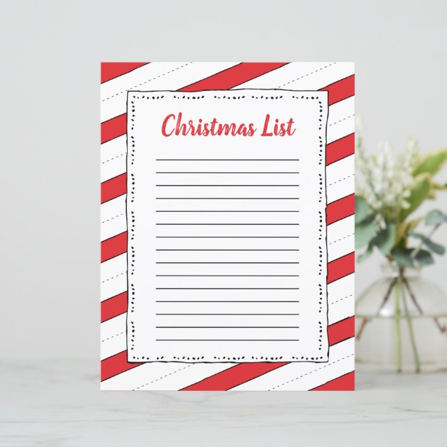 Papier Sucre de canne rouge et blanc Boarder Clipart Noël (Debout devant)
