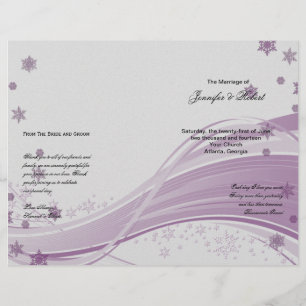 Papier Sugar Plum Tree Snowflakes Purple Wedple Wedding P