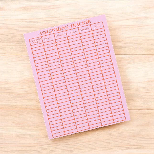 Papier Suivi des affectations pour les étudiants Pratique (Créateur téléchargé)