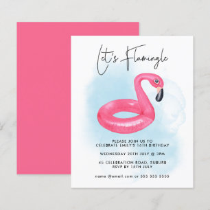Papier Summer Pool Party Flamant rose rose Ado Anniversai