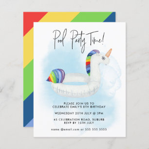 Papier Summer Pool Party Rainbow Unicorn N'importe quel â