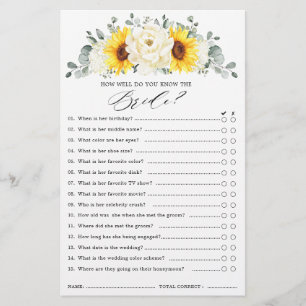 Papier Sunflower Ivory Peony Jeu de Fête des mariées flor