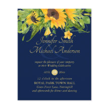 Sunflower Marine Pays Bleu Mariage floral Invitati