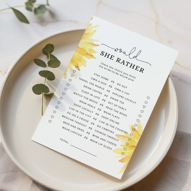 Papier Sunflower Voudrait-elle plutôt nuptiale jeu de dou (Créateur téléchargé)