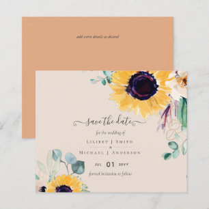 Papier Sunflowers Eucalyptus Mariage de verdure
