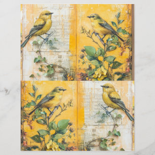 Papier Sunny Yellow Bird Journal