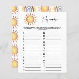 Papier Sunshine Baby jeu de race