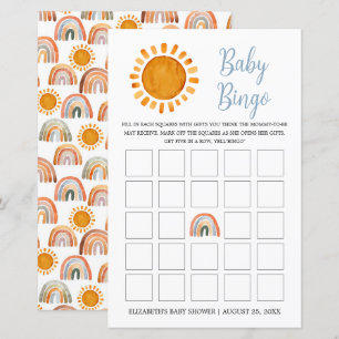 Papier Sunshine et Rainbow Baby Bingo