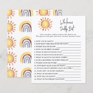 Papier Sunshine Game Qui connaît le mieux DADDY