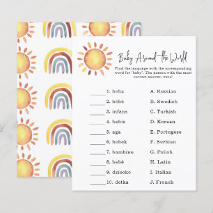Papier Sunshine - Jeu de bébé autour du monde