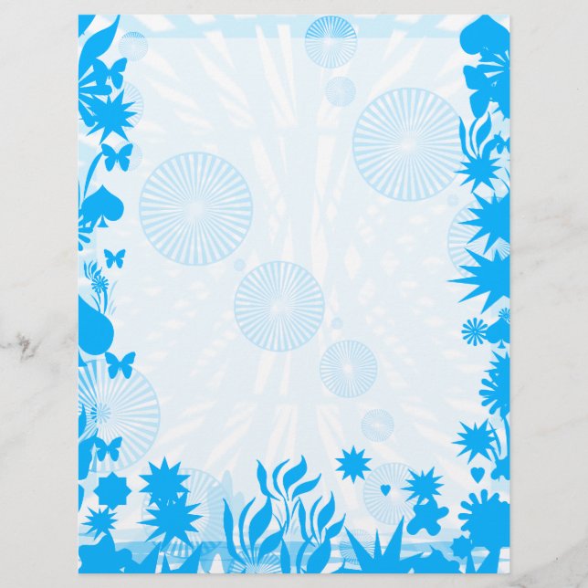Papier Super Blue Fun Cool Design unique Art (Devant)