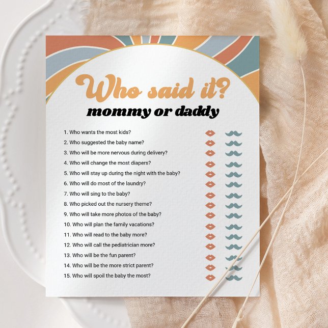 Papier Super Devinez qui maman ou papa jeu (Créateur téléchargé)