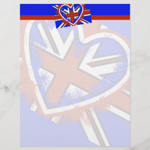 Papier Superbe cœur avec drapeau britannique