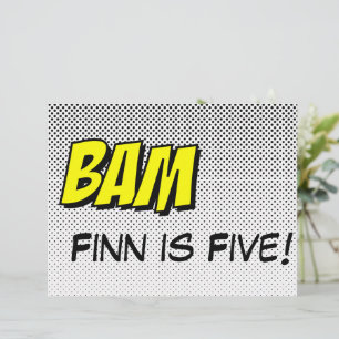 Papier Superhero Comic Book "Bam" Design Poster