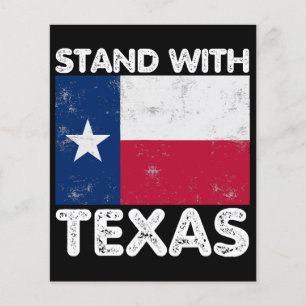 Papier Support Texas I Stand With Texas Texan Flag