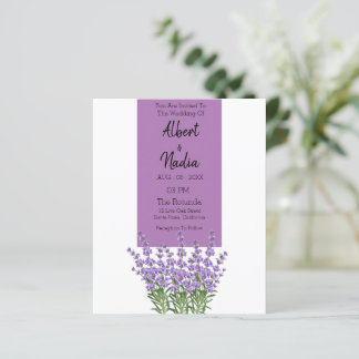 Papier Sur Budget Purple Lavender Mariage élégant