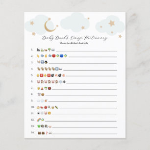 Papier Sur la Lune Blue Baby Books Emoji Jeu