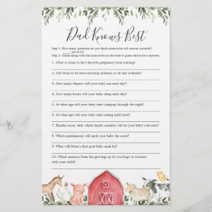 Papier Sur Le Baby shower Agricole Papa Connaît Le Meille