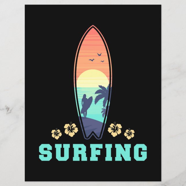 Papier Surf Et Fleur (Devant)