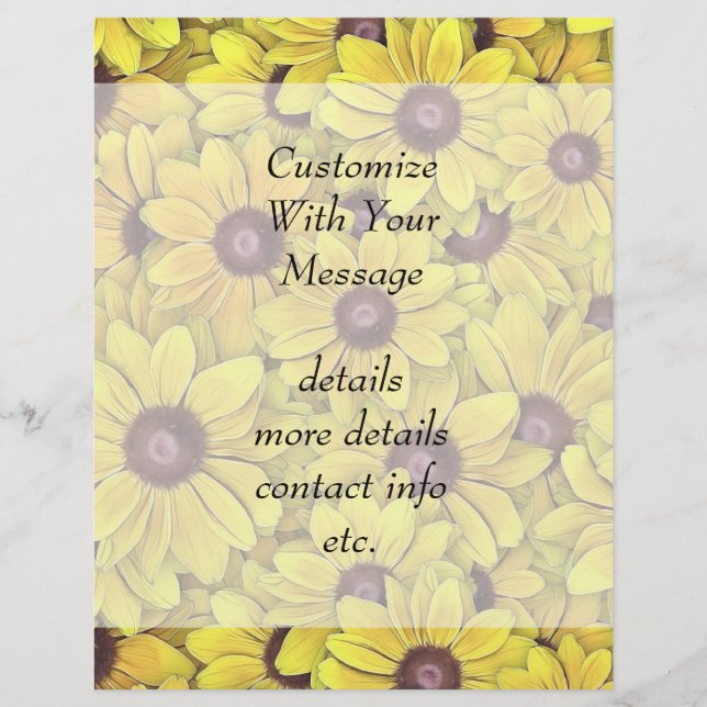 Papier Susans à oeil noir partout (Devant)