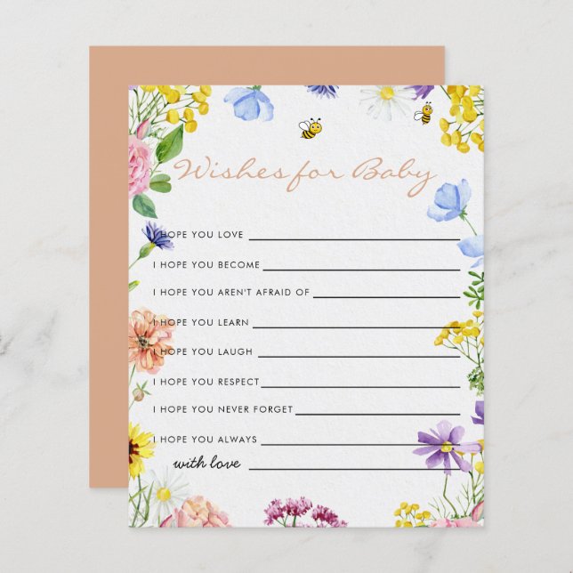 Papier Sweet As Can Bee Baby shower Game (Devant / Derrière)