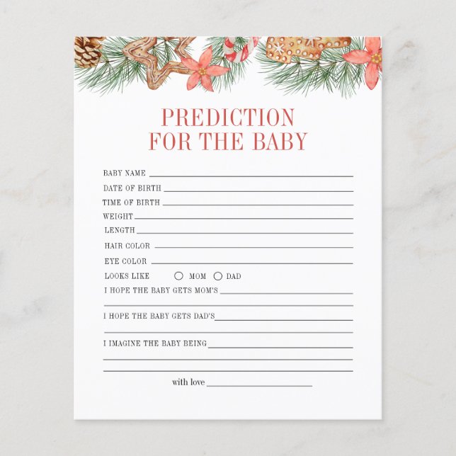 Papier Sweet Cookie Prédiction de Noël pour le jeu bébé (Devant)