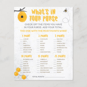 Papier Sweet Honey Bee Jaune Baby shower Jeu de bourse
