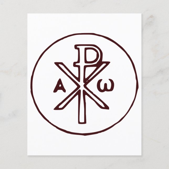 Papier Symbole Christogram Chi-Rho (Devant)