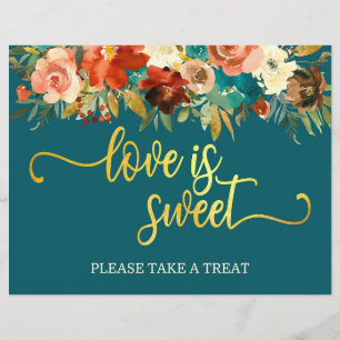 Papier Symbole de l'Amour est Sweet Favors - Mariage Turq