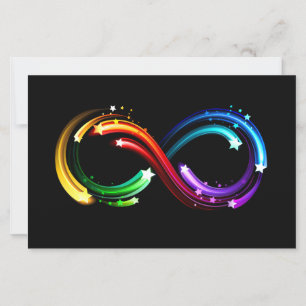Papier Symbole de l'infini des comètes arc-en-ciel