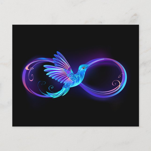 Papier Symbole de Neon Infinity par Glowing Hummingbird (Devant)