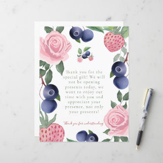 Papier Symbole des cadeaux de la fête des fraises et bleu
