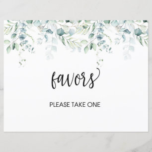 Papier Symbole des faveurs de mariage - Mariage Eucalyptu
