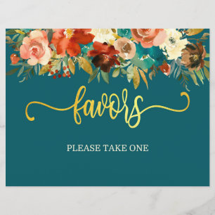 Papier Symbole des faveurs de mariage - Mariage Turquoise