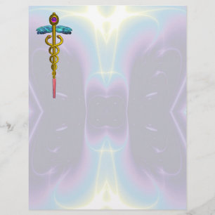 PAPIER SYMBOLE MÉDICALE OR CADUCEUS