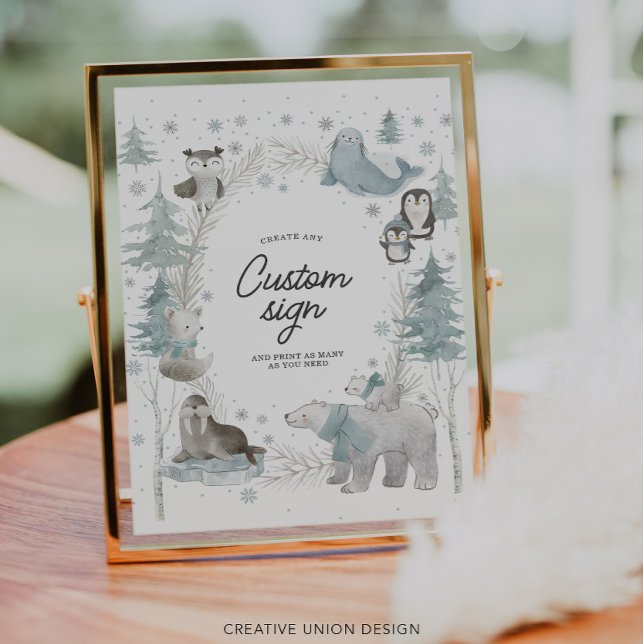 Papier Symbole personnalisé du Baby shower d'hiver des an (Créateur téléchargé)