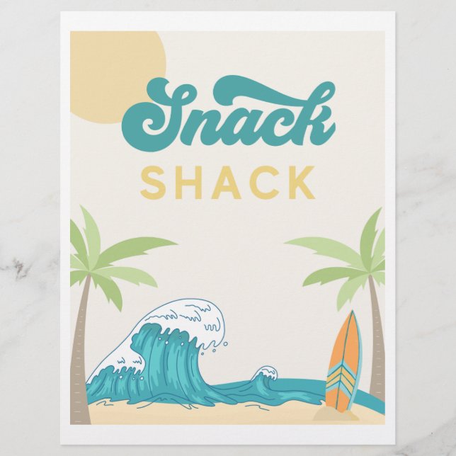Papier SYMBOLE surf Surf Shack | Signe alimentaire Surf (Devant)