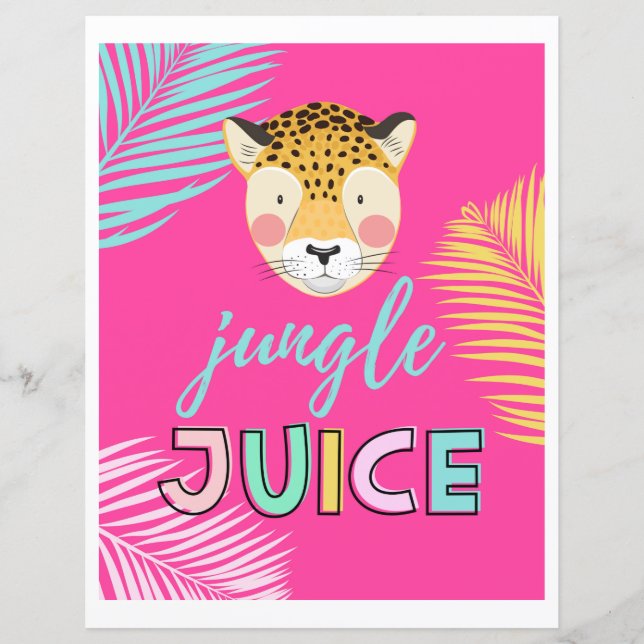 Papier Symbole Wild One Drink | Panneau Jus de jungle | C (Devant)