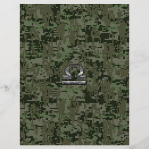 Papier SYMBOLE Zodiaque Libra Camouflage numérique Woodla