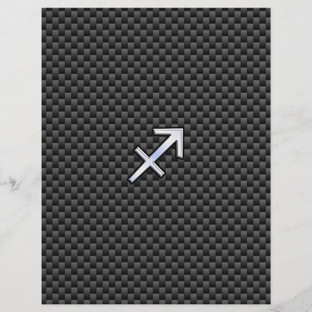 Papier Symbole zodiaque Sagittarius Fibre de charbon de b (Devant)