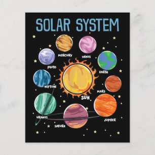 Papier Système solaire Planètes Science Space Boys Girls 