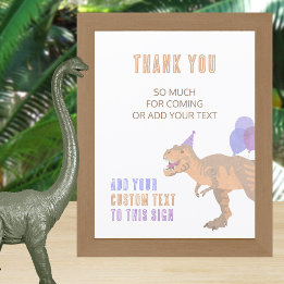 Papier T-Rex Tan Dinosaur Anniversaire Signal entièrement