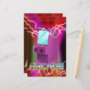 Papier T-shirt arcade rétro des années 1980