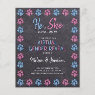 Papier Tableau de bord rose bleu budget Révélation virtue