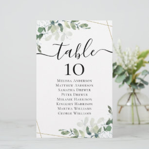 Papier Tableau Mariage LINEN Eucalyptus