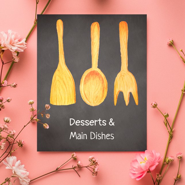 Papier Tableau noir Ustensiles jaunes Recette Divider (Créateur téléchargé)