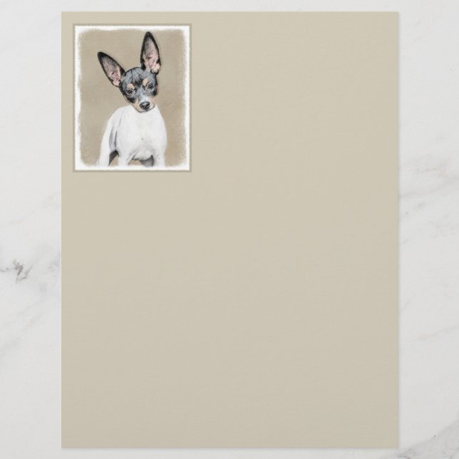 Papier Tableau Rat Terrier - Cute Original Chien Art (Devant)