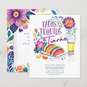 Papier Tacos Tequila Tiaras Dernière Fiesta Bachelorette