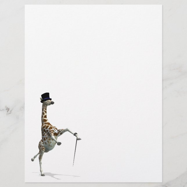 Papier Tap Dancing Giraffe (Devant)