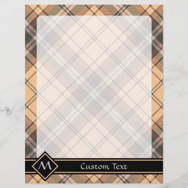 Papier Tartan beige et Brown (Devant)